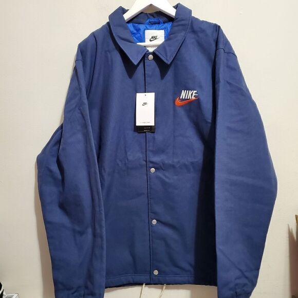 Mens Nike Sz 2XL-T Snap Front Therma Fit Jacket Dark Blue  DM5275-410 NWT - Picture 1 of 11